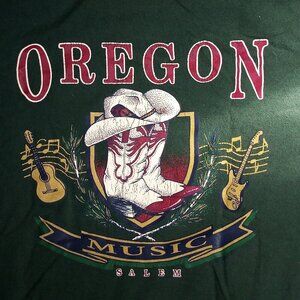 Vintage Oregon Country Music Salem Cowboy Boots T-Shirt